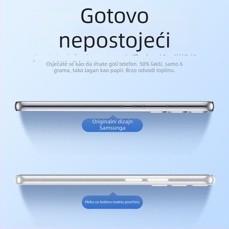 Kućište Samsung S24/S23/S22 Ultra – PC materijal, mat prozirni završni sloj, odvodi toplinu, otporno na udarce, otporno na otiske prstiju