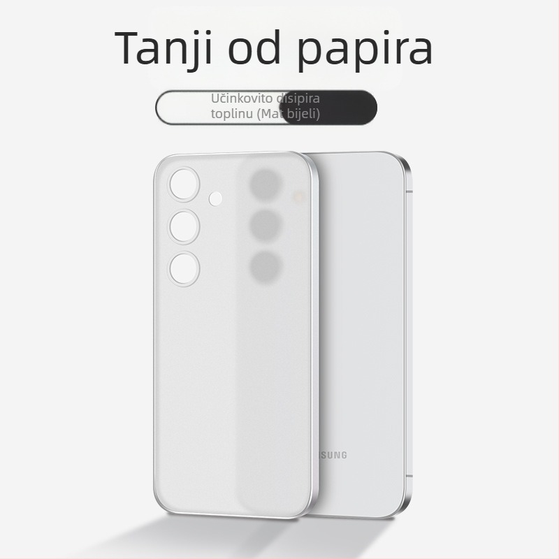 Kućište Samsung S24/S23/S22 Ultra – PC materijal, mat prozirni završni sloj, odvodi toplinu, otporno na udarce, otporno na otiske prstiju