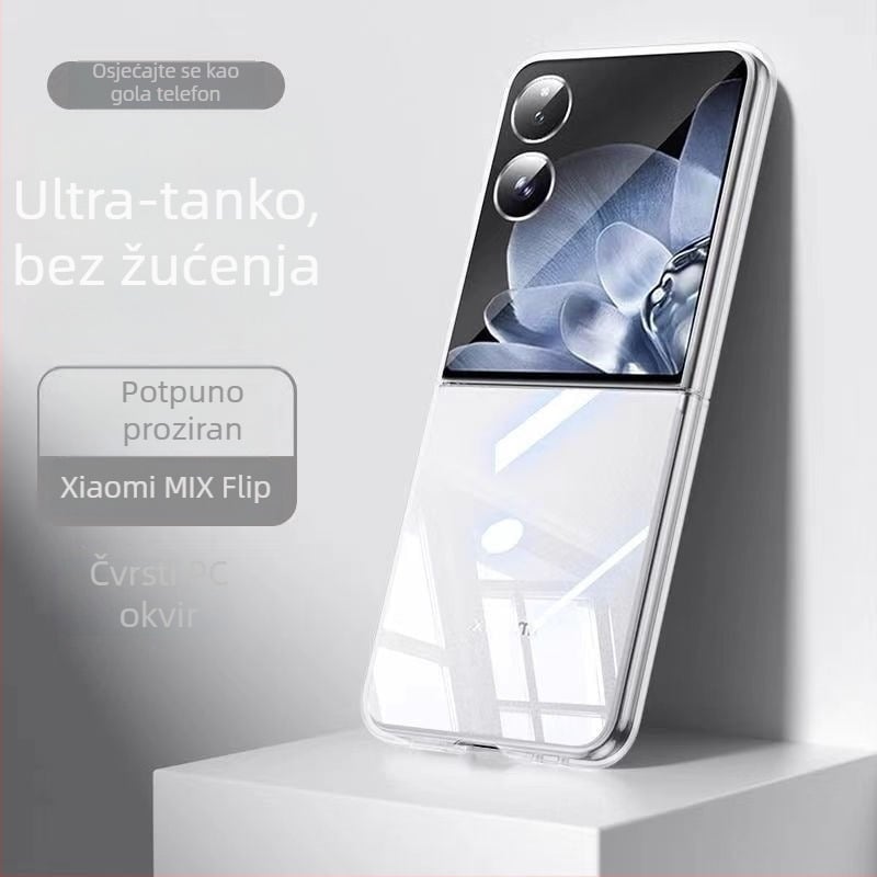 Futrola za mobitel Xiaomi Mixflip – prozirna PC tvrda kućišta, injekcijsko lijevanje, otporna na udarce, otporna na habanje, otporna na padove
