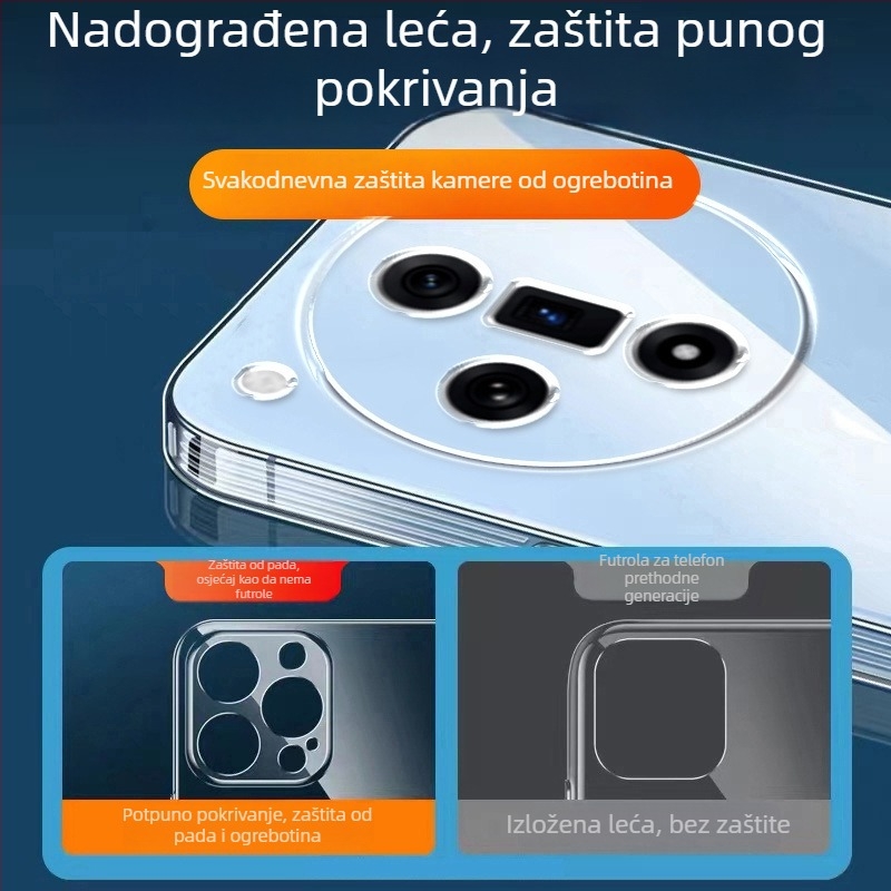 Prozirna TPU zaštitna maska za OPPO Find X7 Pro, Find X6, Find X5, Find X3 i Find X8 Pro