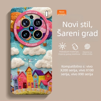 Kućište Vivo X200 Ultra – Dizajn Olejna Slika Gradić, 9080 Pro, otpornost na pad, potpuna zaštita, X100S Pro