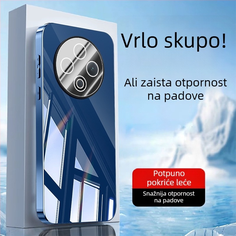 Maska za telefon VIVO s zaštitom leće, elektroplatirani ogledni završni sloj, PC materijal, protuklizna, otpornost na prašinu, otpornost na pad