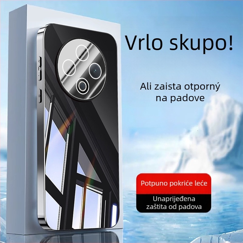 Maska za telefon VIVO s zaštitom leće, elektroplatirani ogledni završni sloj, PC materijal, protuklizna, otpornost na prašinu, otpornost na pad