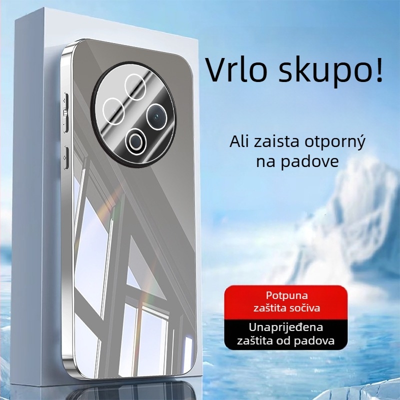 Maska za telefon VIVO s zaštitom leće, elektroplatirani ogledni završni sloj, PC materijal, protuklizna, otpornost na prašinu, otpornost na pad