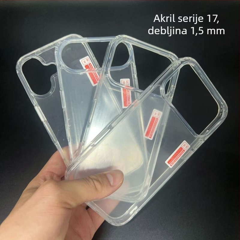 Dvostrano prozirno akrilno kućište za iPhone – PC+TPU, imprint dizajn, odvod topline, zaštita od pada i otisaka prstiju; kompatibilno s iPhone 12/12 Pro/12 Pro Max/13 Pro/13 Pro Max/14 Pro/14 Pro Max/14 Max