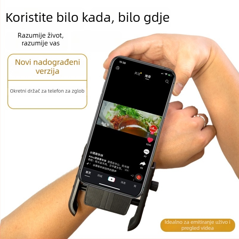 Držač telefona na zglob za vanjske sportove – ABS+PC, Unisex, TY brend, Ljeto 2024, gradski minimalistički stil