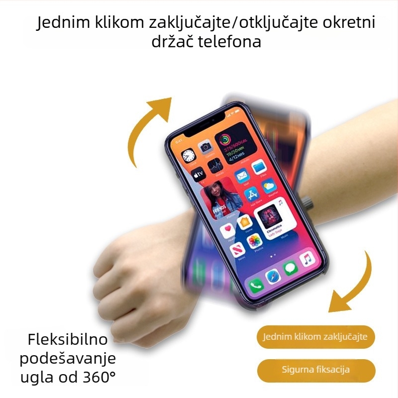 Držač telefona na zglob za vanjske sportove – ABS+PC, Unisex, TY brend, Ljeto 2024, gradski minimalistički stil