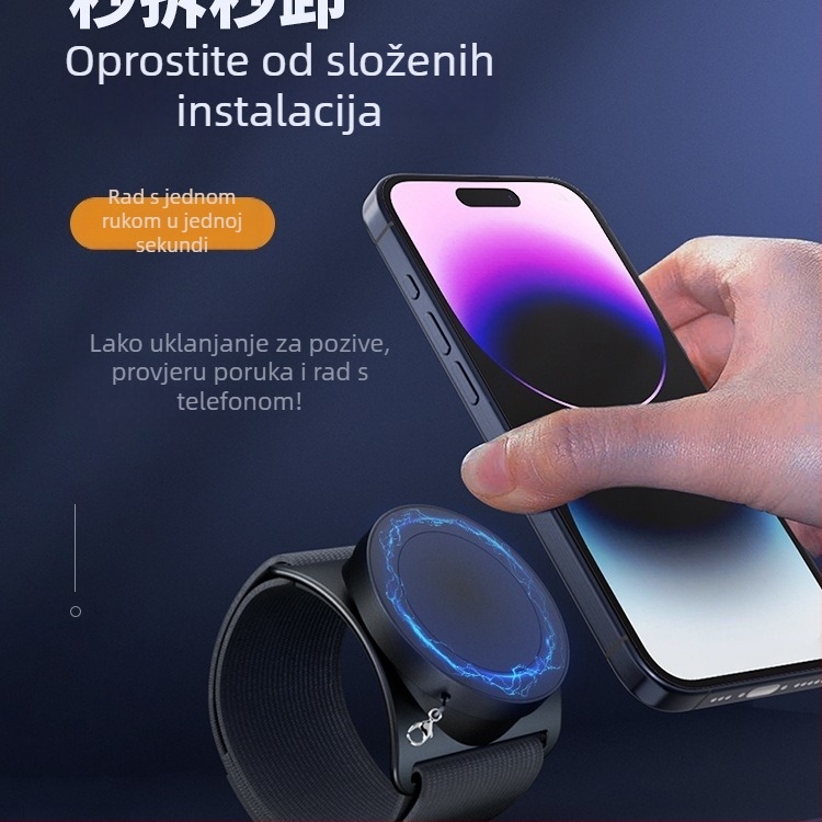 Torba za ruku za telefon s magnetskim držačem i rotirajućim zglobnim trakama — unisex, za outdoor trčanje