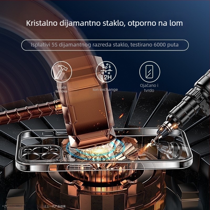 Prozirna Ultra-tanka maska od kaljenog stakla s mekanim rubom za iPhone 17 Pro Max