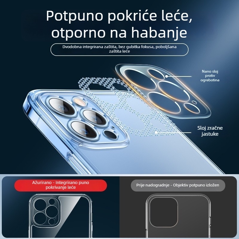 Prozirna Ultra-tanka maska od kaljenog stakla s mekanim rubom za iPhone 17 Pro Max