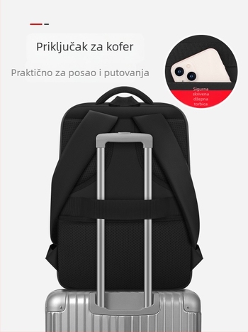Muška poslovna torba za prijenosno računalo, Oxford tkanina, vodootporna, podstava od poliester, gradski minimalistički stil, jesen 2024
