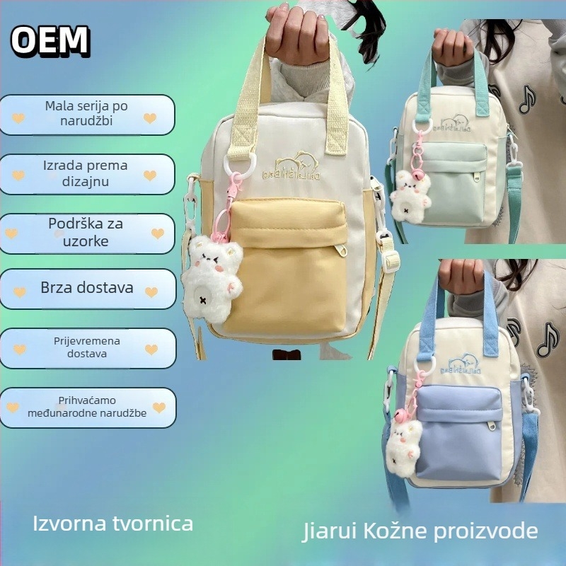 JR ranac za školu od Oxford tkanine, prilagodljiv s logom, japanski stil INS, lagan i s velikim kapacitetom, dvostruke naramenice, džep sa skrivenim zatvaračem