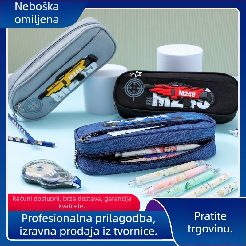 Kružni neseser za olovke od Oxford materijala, korejskog stila, muški dizajn, 36 komada u kutiji