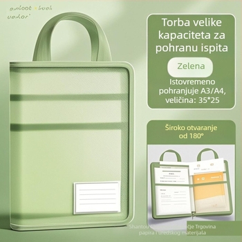 Deblja torba za dokumente za klasifikaciju, dizajn u obliku L, zatvarač, materijal gaze, marka February early feather