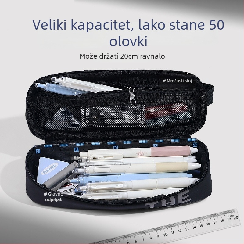 Prozirni pernica s dizajnom svemirske kapsule, univerzalna za učenike, materijal platno+PP, marka Bdm, stil korejski, pakiranje Opp vrećica