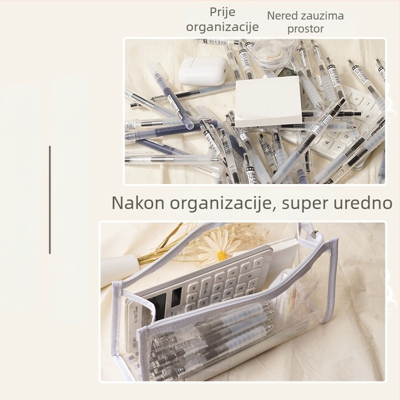 Li cao TPU prozirna pernica za olovke, ležernog stila, opća namjena, 1 kom
