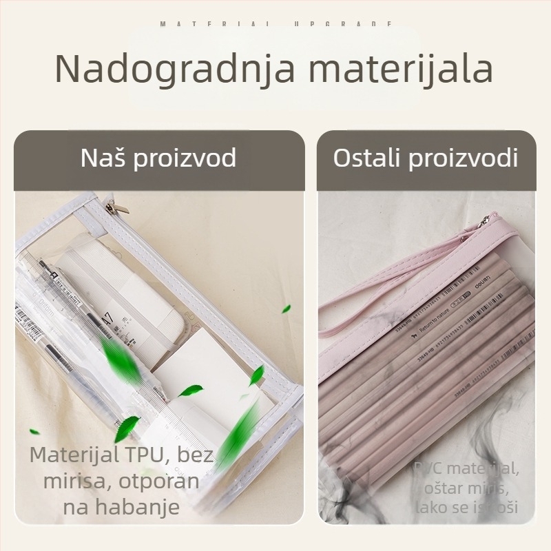 Li cao TPU prozirna pernica za olovke, ležernog stila, opća namjena, 1 kom