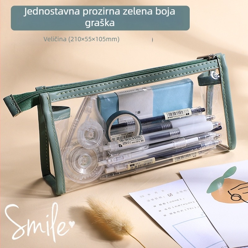 Li cao TPU prozirna pernica za olovke, ležernog stila, opća namjena, 1 kom