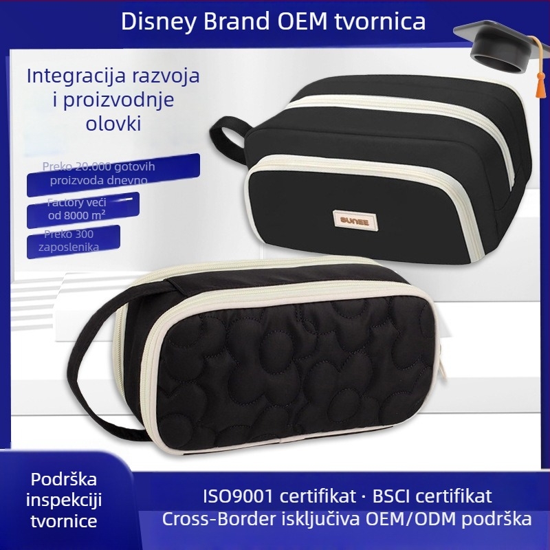 Pernica od platna, kvadratnog oblika, marka King of learning, model Simple eva pencil case, crtani motiv, mogućnost prilagodbe i ispisa logotipa
