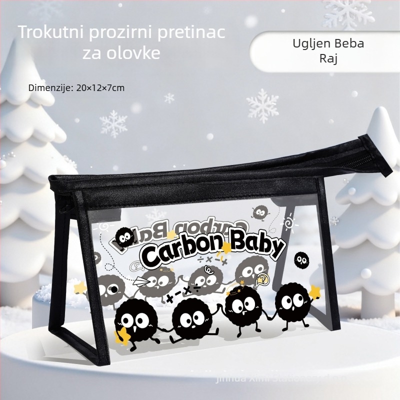 Pernica s mačjim karikaturnim dizajnom, prozirna PVC, Ximi, korejska verzija