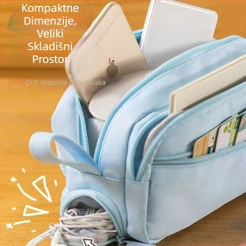Pernica za olovke s velikim kapacitetom i višeslojima pretincima, Oxford tkanina, unisex, japanski stil