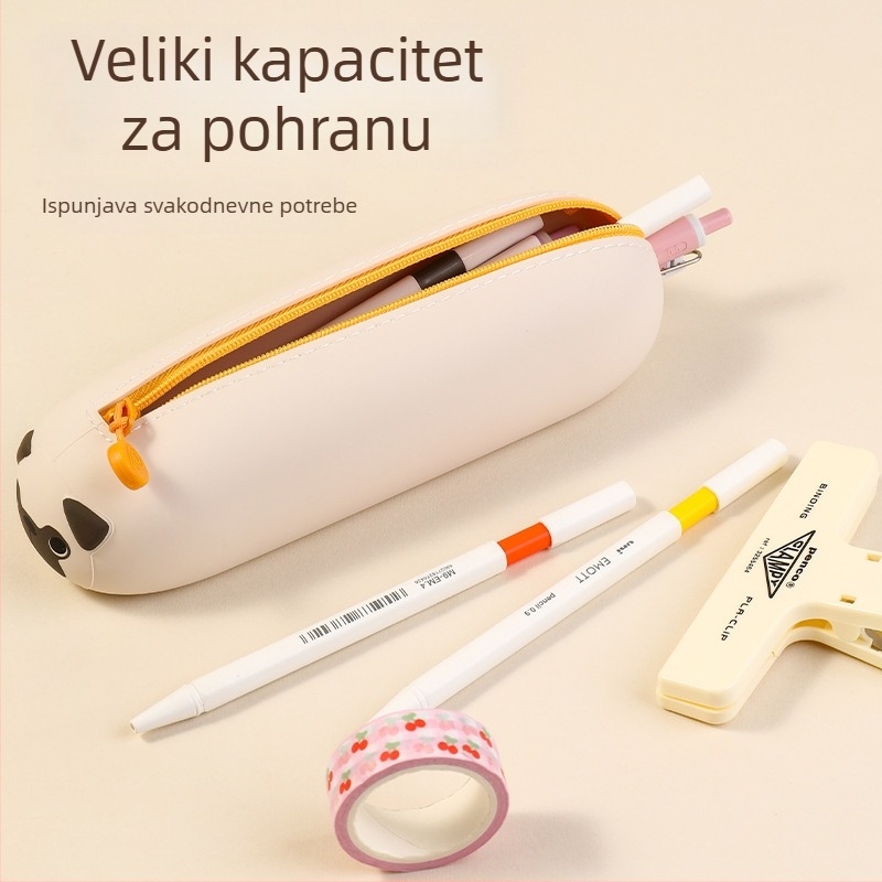 Silikonska pernica za djecu – unisex, japanski stil, sladak dizajn, kreativni školski pribor