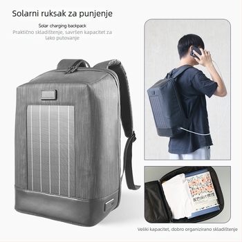 Ruksak sa solarnim punjenjem, USB vanjski interfejs, vodootporan i otporan na habanje, kapacitet 20–35 L, Oxford platno