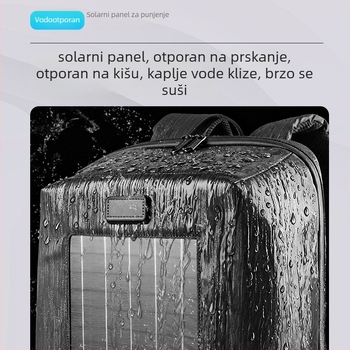 Ruksak sa solarnim punjenjem, USB vanjski interfejs, vodootporan i otporan na habanje, kapacitet 20–35 L, Oxford platno