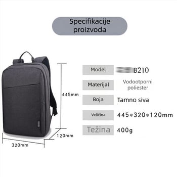 Ruksak za prijenosno računalo, 20–35 L, Oxford tkanina, unisex, poslovni stil s zakrivljenim naramenicama