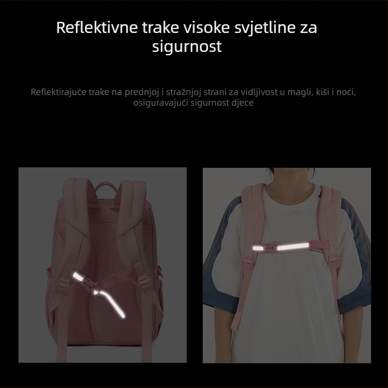 Zhuo Duolin školska torba za djevojčice osnovne škole, razredi 1–6, najlon, prozračna, vodootporna, antibakterijska, s mogućnošću proširenja