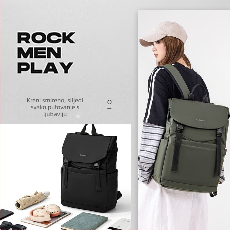 PU ruksak s više pretinaca, kapaciteta 20–35 L, kompatibilan s 16-inčnim laptopom, gradski stil, za slobodno vrijeme i putovanja