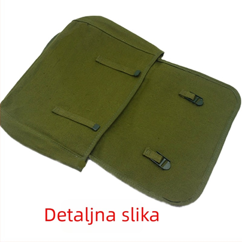 Retro platnasta torba u boji Liberation Green, mali ruksak Crvena Garda, jednodijelna poštanska torba s logom, za odrasle i djecu