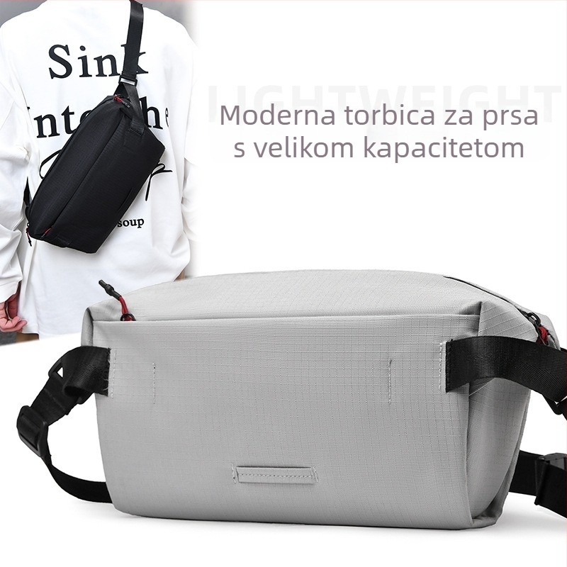 Muška torba preko ramena, platno, stil slobodnog putovanja, podstava od platna