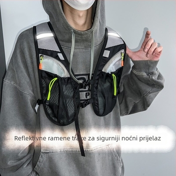 Muška prsna torba – taktička, ultra lagana, prozračna i otporna na habanje za outdoor planinarenje (Materijal: Drugo; Namjena: Planinarenje na otvorenom; Sezona: Jesen 2024; Spol: Muški)