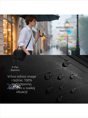 Muška crossbody torba od X-PAC-a, urbanog jednostavnog stila, prozračna, s odvojivim džepom za pohranu