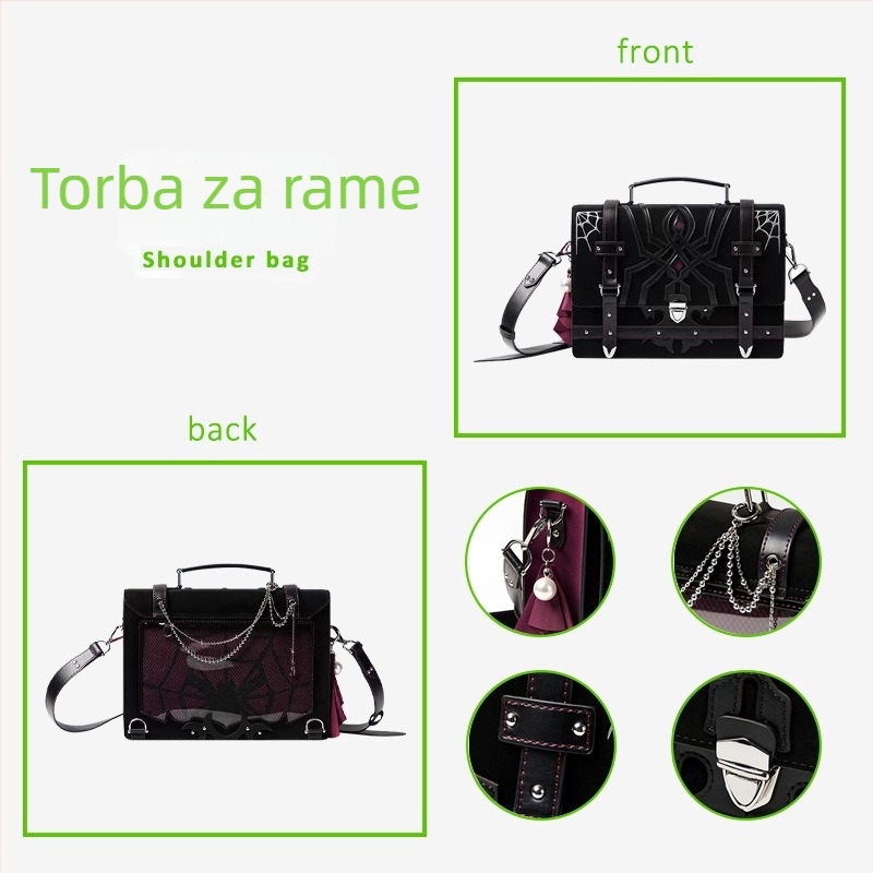 Muška torba preko ramena — Street fashion, PU koža, vodoravni kvadratni oblik, zatvaranje s kapom, laminirani unutarnji džep sa zipom, jedna naramenica