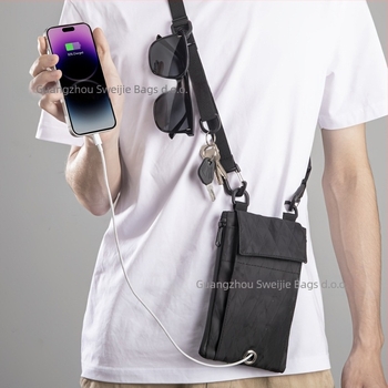 Muška RFID crossbody torba - najlon, vodootporna, ultralagana, otporna na habanje, stil za putovanja