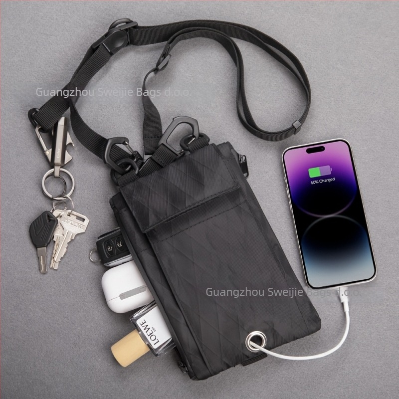 Muška RFID crossbody torba - najlon, vodootporna, ultralagana, otporna na habanje, stil za putovanja