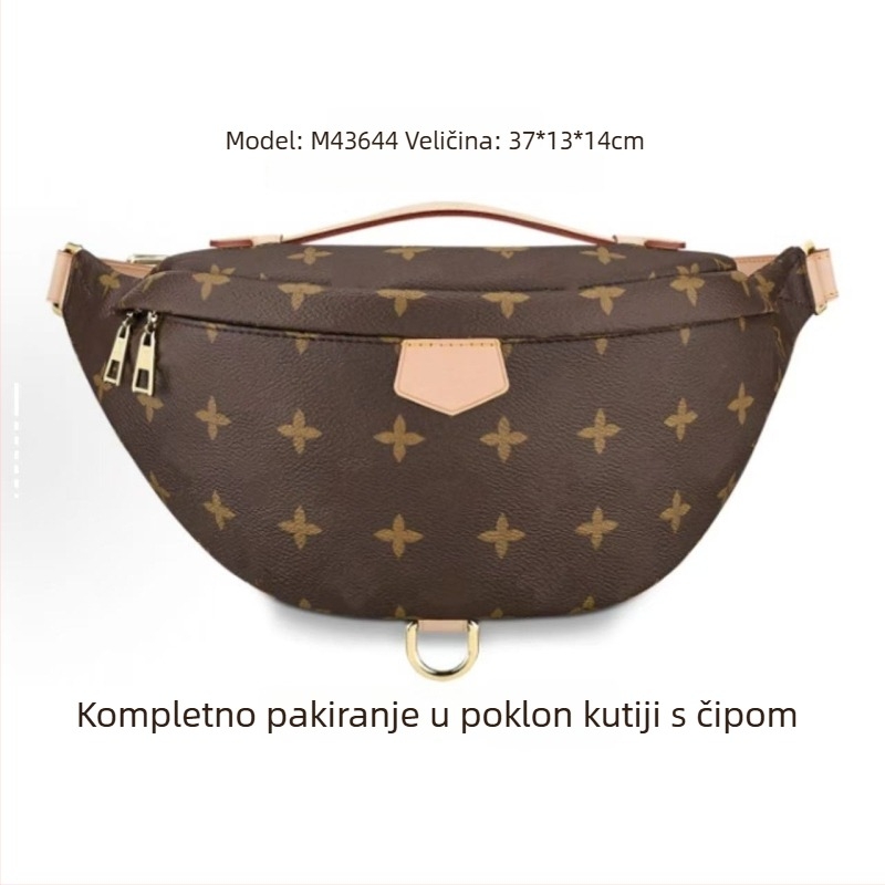 Muška torbica za prsa – gradski jednostavan stil, PVC materijal, vodootporna i proširiva, podstava od platna, uzorak s slovom