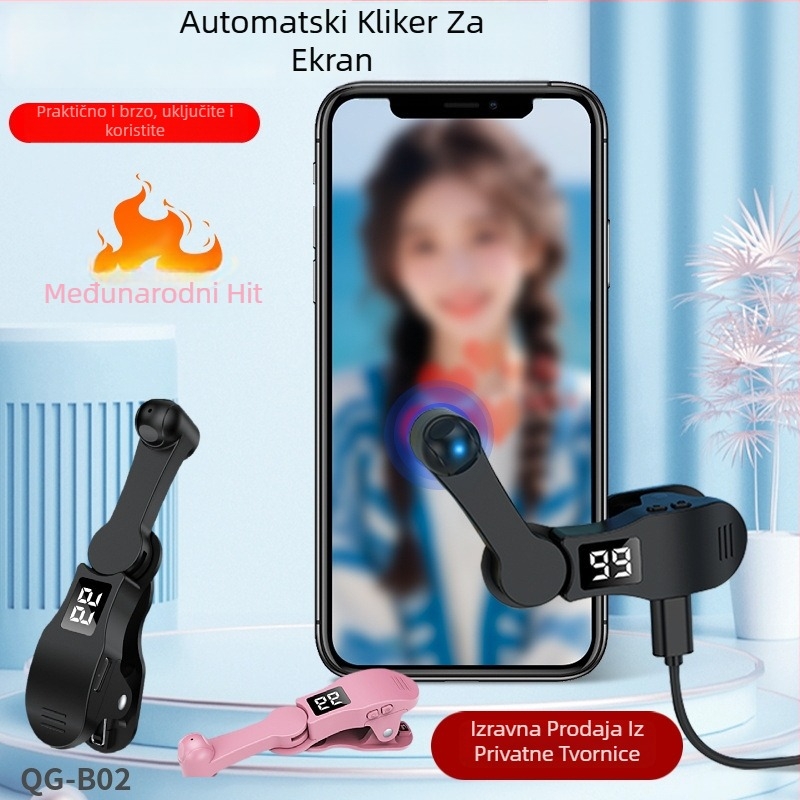 B-02 Automatski Bluetooth klikér — plastično kućište, 45 g, Bluetooth 4.0