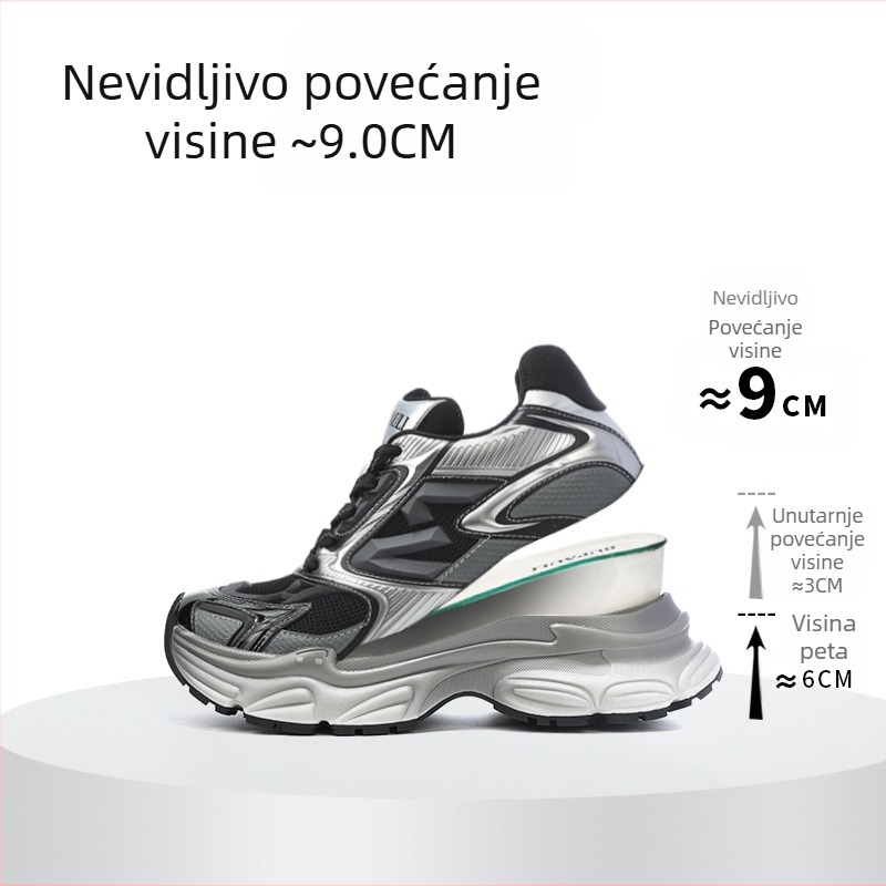 Platforme Cat Eye serija, Unisex, visina potpetice 6–8 cm, gornji dio od umjetne kože, vezanje
