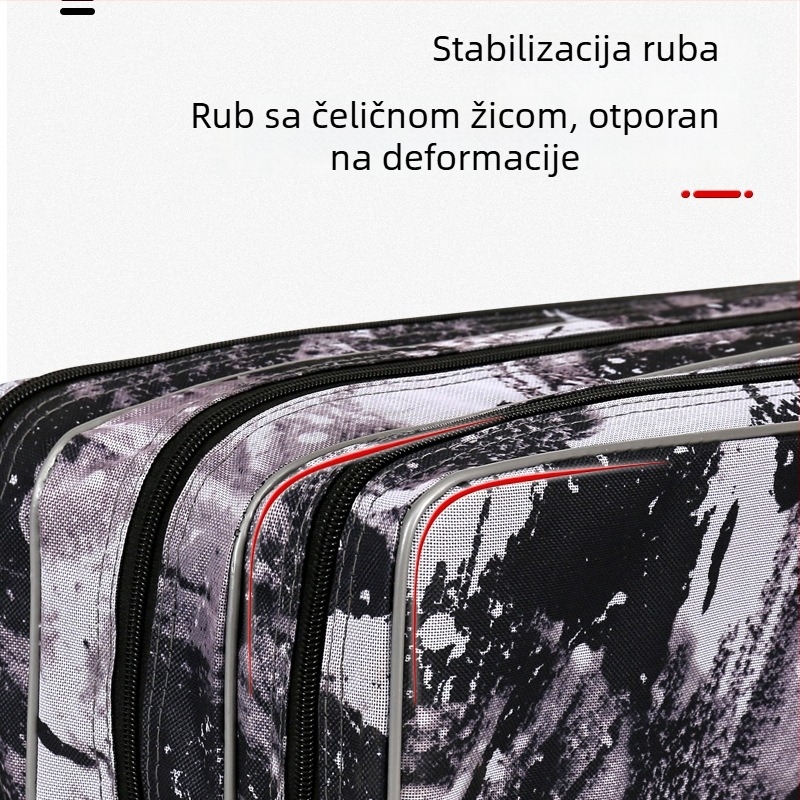 Torba za štapove s dvostrukim i trostrukim slojem, velika zapremina, pogodna za morski i obalni ribolov
