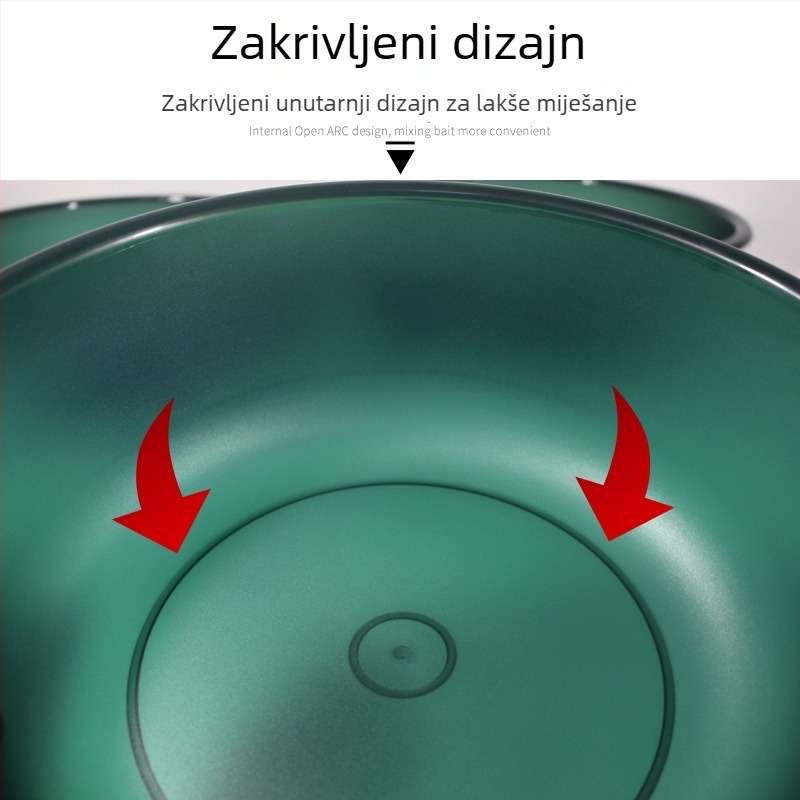 Set od tri posude za mamac, debeli i duboki dizajn, neprijanjiva posuda za raspodjelu mamca za velike crne jame