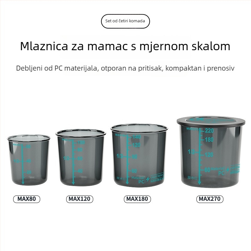 Šalica za mjerenje mamaca za ribolov sa skalom – model 911, Qianrui, PC, prijenosna, otporna na padove