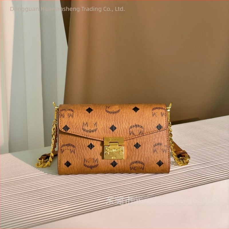 Torba u obliku koverti sa klasičnim lancem, otisak, crossbody torba za ramena, ženski novčanik s preklopom
