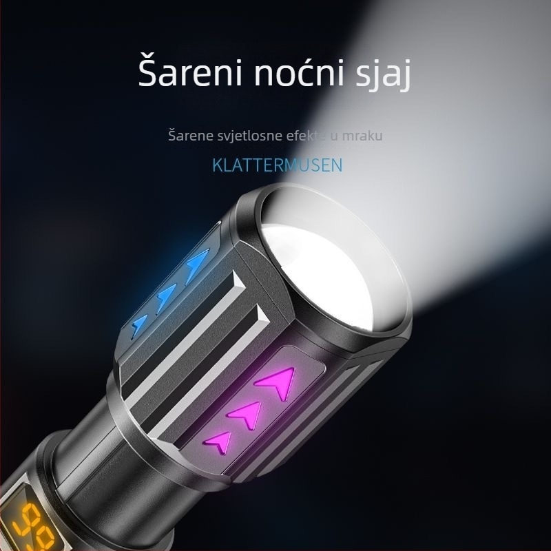 LED fenjer za vanjsku upotrebu s teleskopskim zumom, 10W, 1200mAh, ručno pokretano napajanje