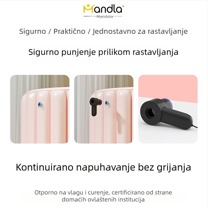 Naduvna kada u obliku oblaka, sklopiva, za odrasle, kućna upotreba, cijelo tijelo