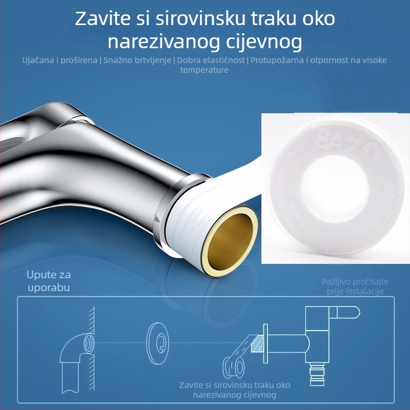 Beizhuo 92300 teflonska traka za ugradnju slavine i vodovodnih cijevi, modernog jednostavnog stila, vodovodni dodaci