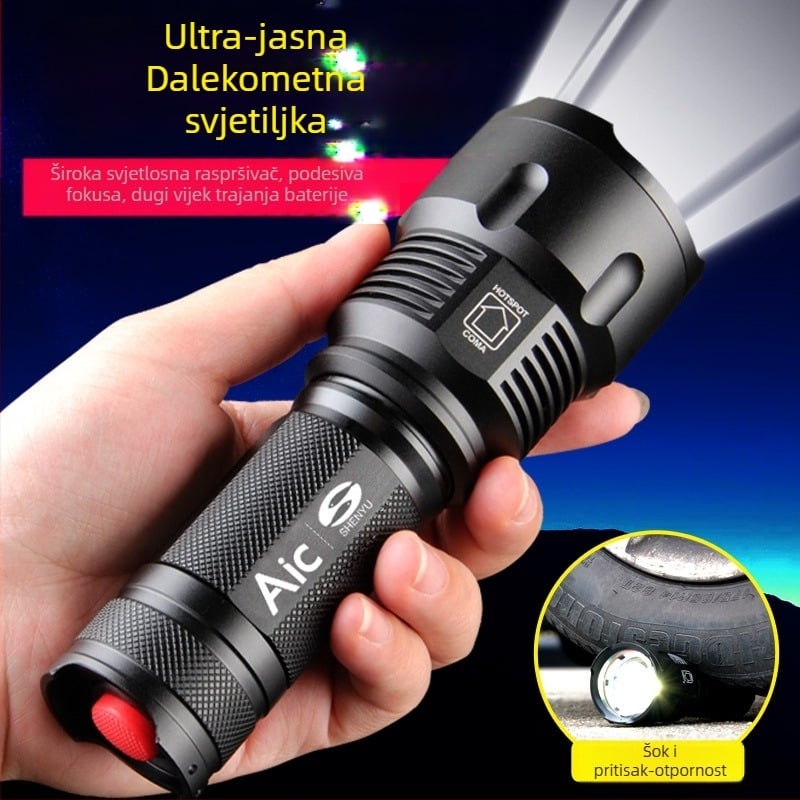 Punjavajuća LED svjetiljka SHENYU God Fish, aluminijska legura, 10-30 W, 26650 baterija, domet 200-500 m, 360° rotacija