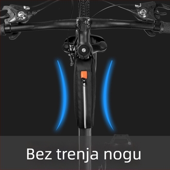 Prednja torba za okvir bicikla, vodootporna, platnena, kapacitet 1 L